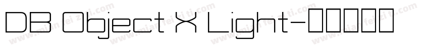 DB Object X Light字体转换